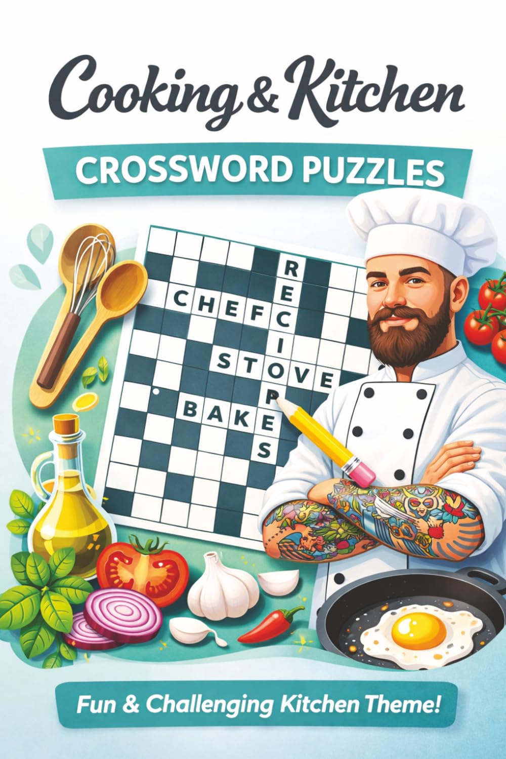 Kitchen and Cooking Crossword Puzzles: Kitchen and Cooking Crossword Puzzles| Puzzles for Home Cooks to Chefs| Easy to Read Print about Kitchen and Cooking| 6x9 inches| 100 pages| 50 puzzles