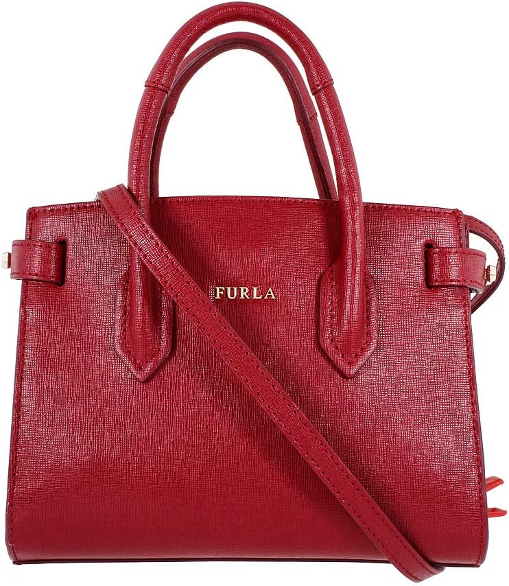 Furla Pin Ladies Mini Red Ciliegia Leather Tote 978750