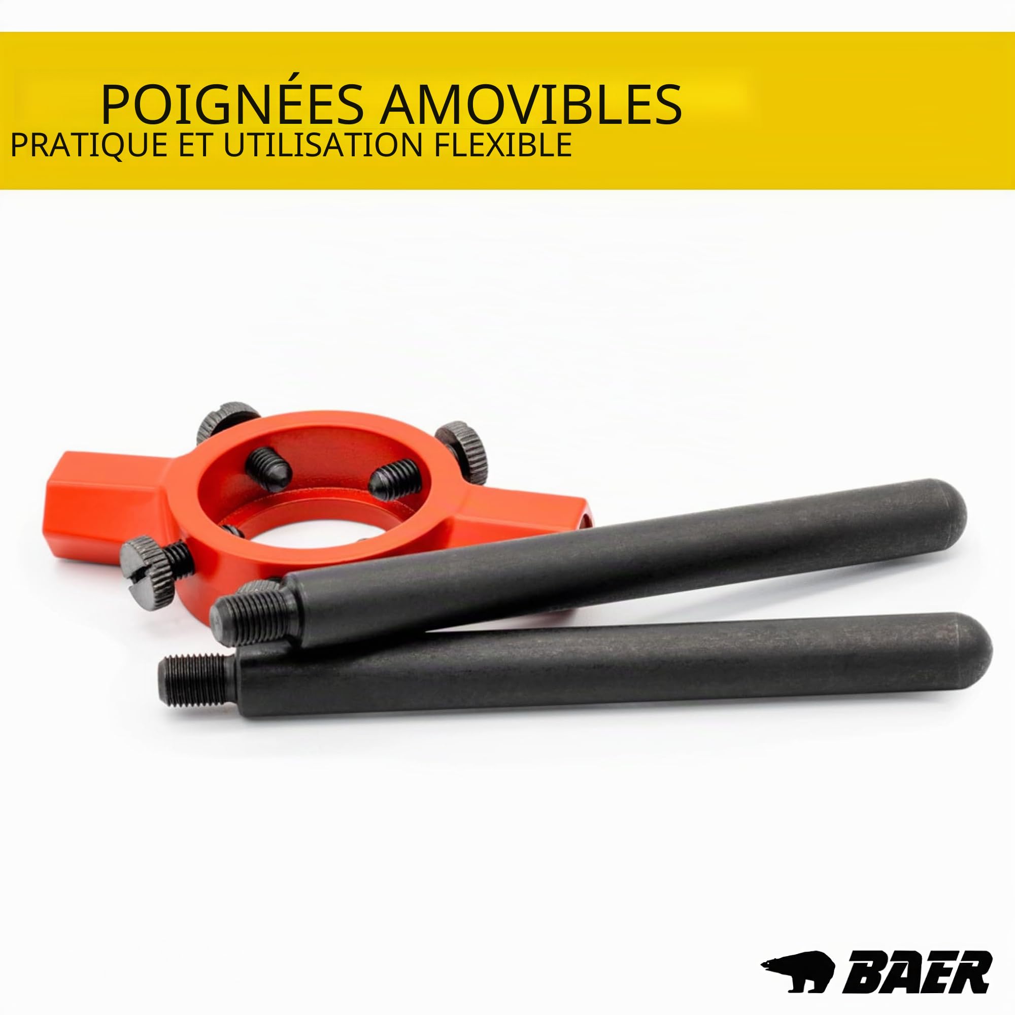 BAER Support de filière 45 x 14 mm Pro, MF 16-20, G 3/8-1/2 – DIN 225 – Support pour filières – Filetage extérieur