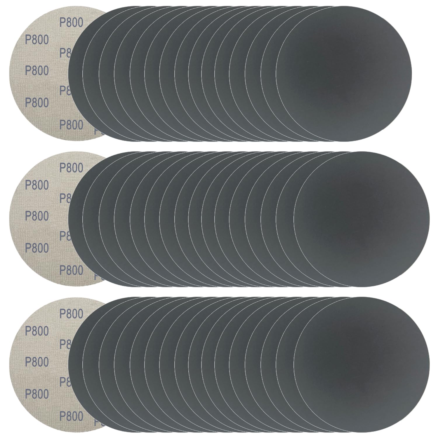 6" Wet Dry Sanding Discs - 50 Pcs Mixed Grits -16