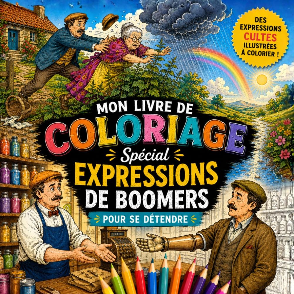 Expressions de Boomers à colorier : 40 dessins rétro et hilarants pour décompresser avec nostalgie: Livre de coloriage anti-stress pour adultes ... (Coloriages thématiques pour adultes)