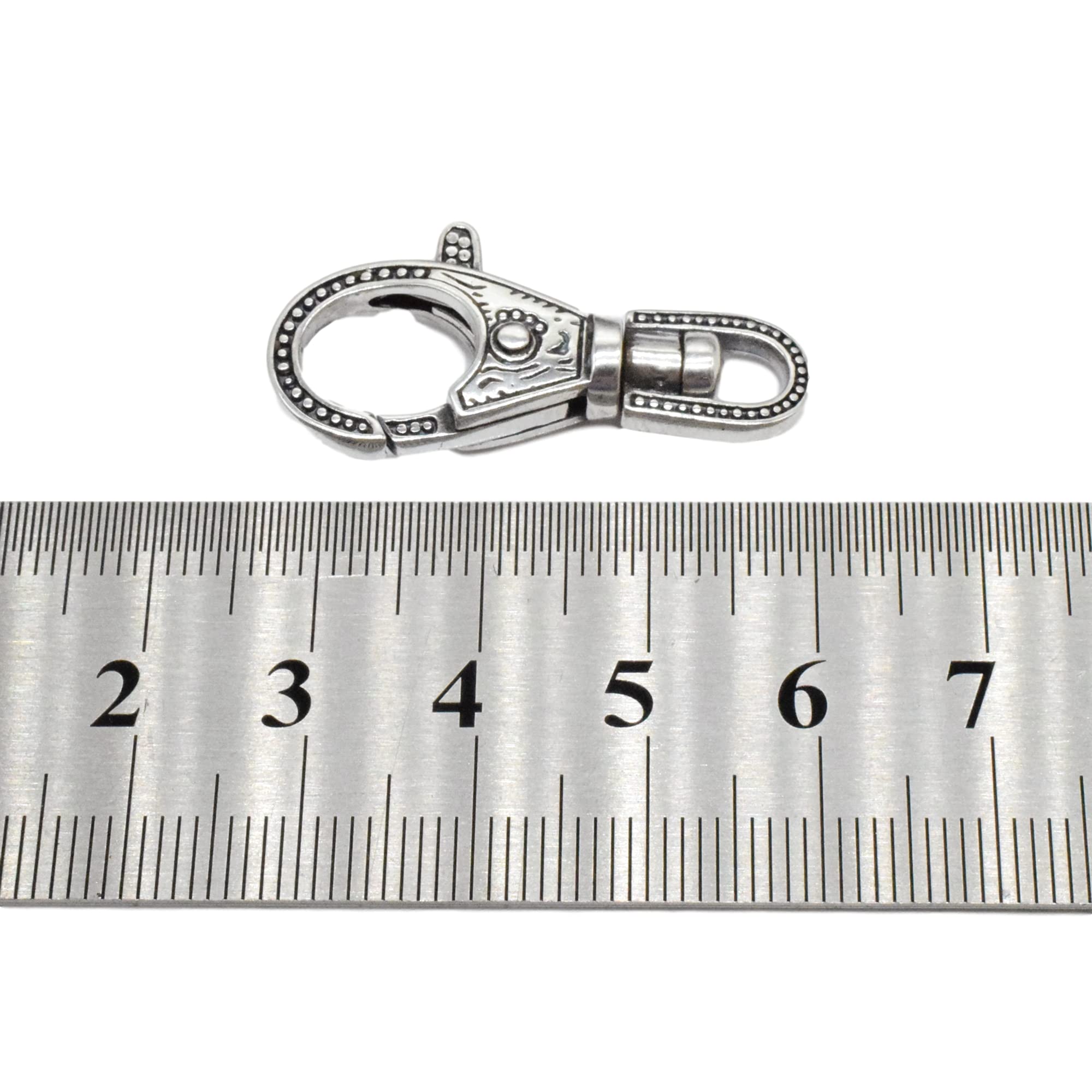 Karabinerverschluss, 925 Silber, drehbar, großer Karabinerverschluss, Armbandverschluss, Halskettenverschluss