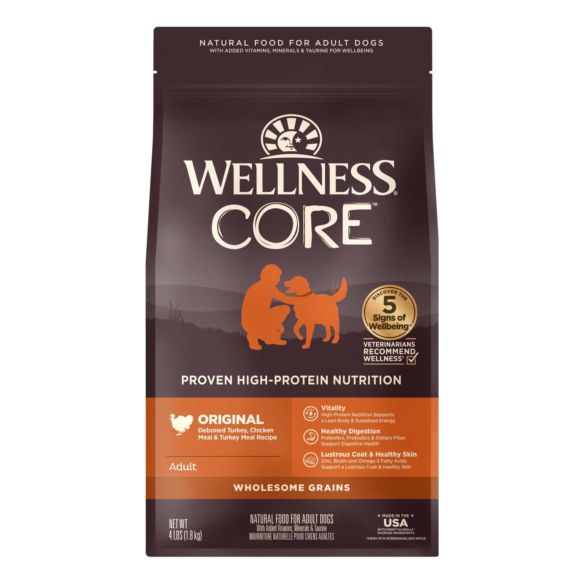 Wellness CORE Wholesome Grains Original Recipe, 4 Pound Bag