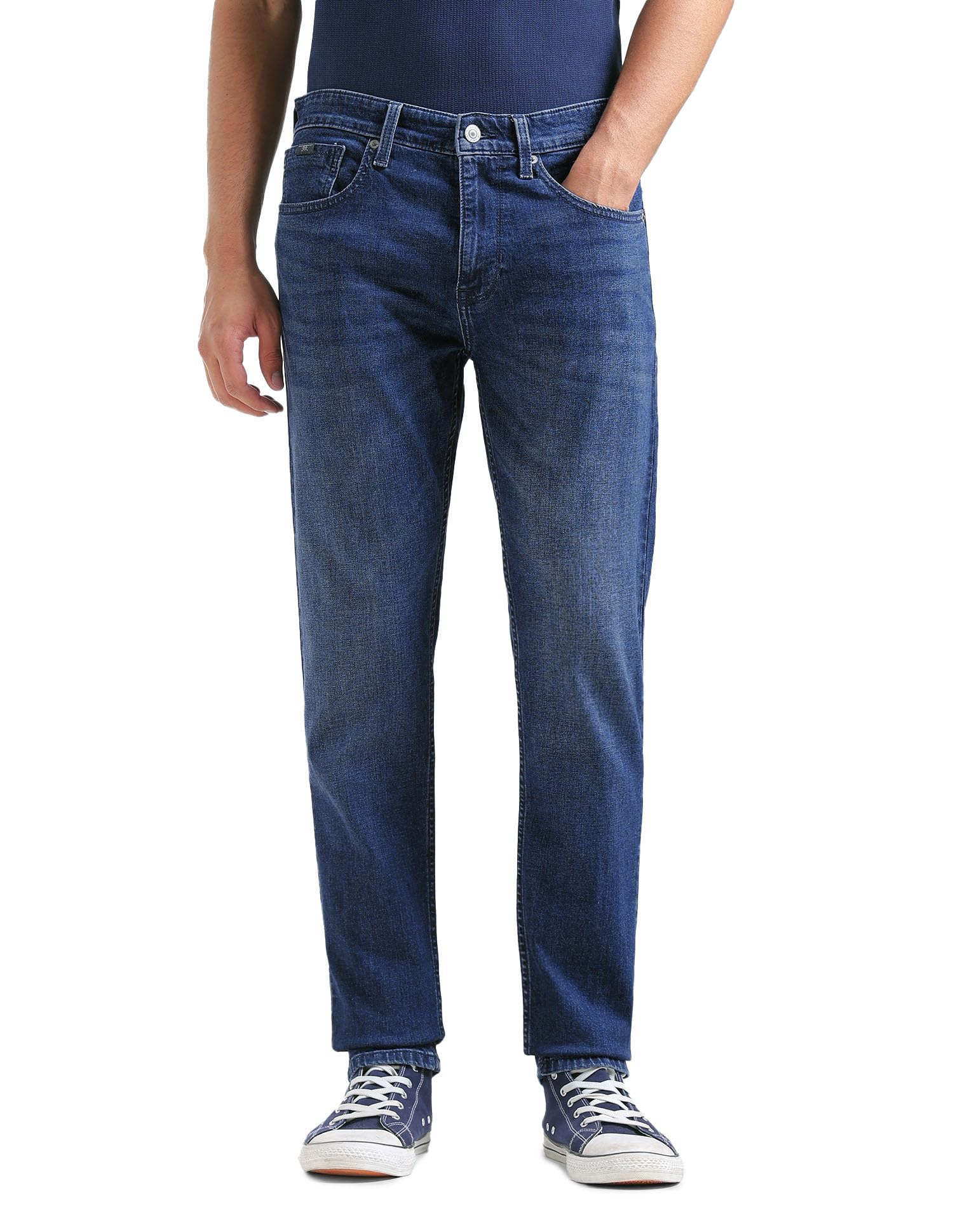 flying machine Men's Slim Tapered Fit Jeans| Solid | Mid Rise | Stretchable | Jeans for Man-picture-10