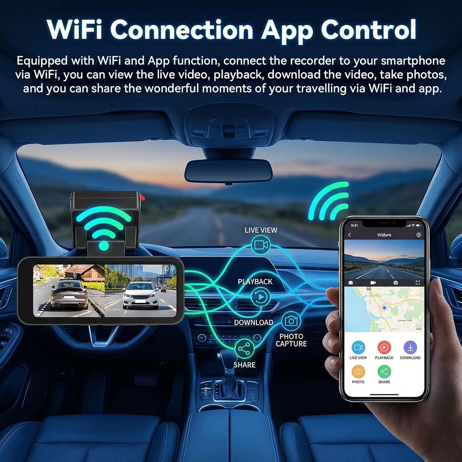Amazon.co.jp: 4K ドライブレコーダー 前後 GPS WiFiドライブ