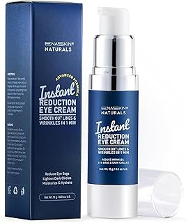 Enaskin Naturals Instant Eye & Face Lift Cream - Rapid Tightener and Wrinkle Filler for Deep Wrinkles - Under-Eye Bags & Puffiness Remover - Temporary Face Firming for Women & Men in 60s - 0.5 oz