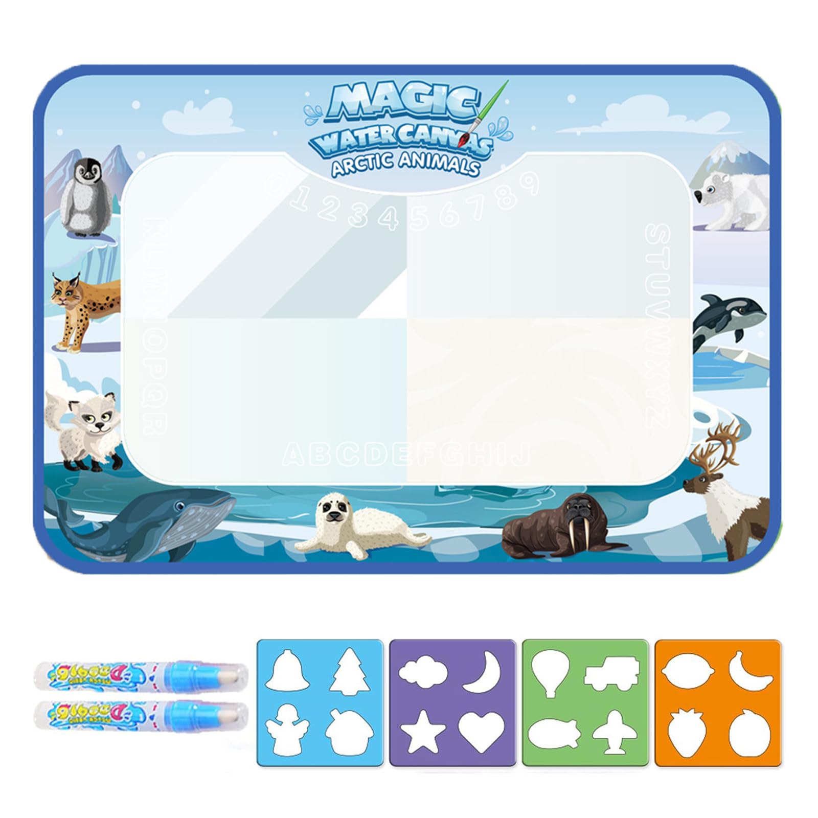 Alfombra Mágica Para Pintar Con Agua - Juego Infantil Con Accesorios, Tema Dinosaurios