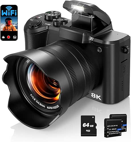 8K Digital Camera for Photography, 88MP Autofocus WiFi Vlogging Camera