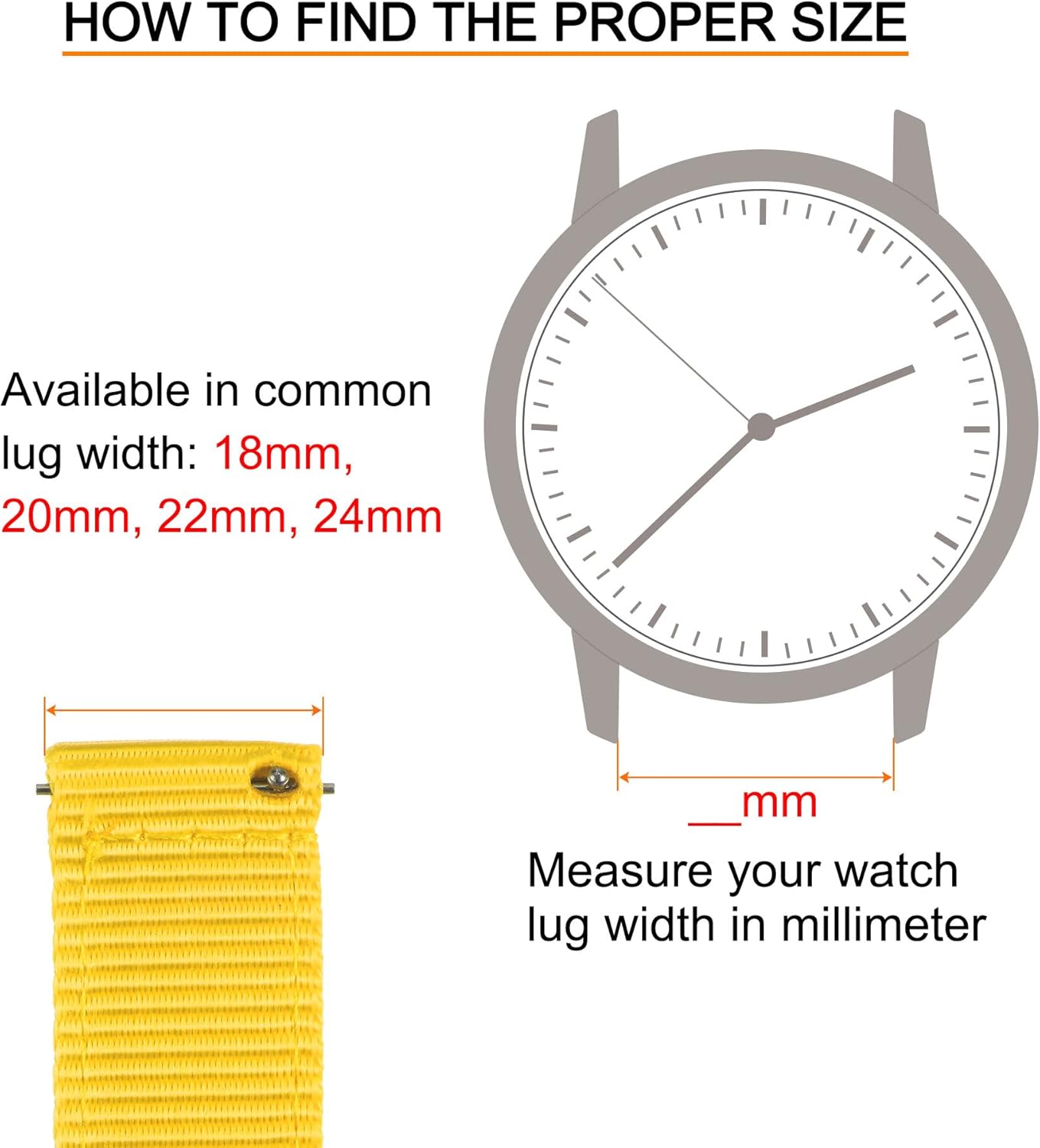 HARFINGTON Nylon Watch Band Durable Nylon Strap for Men, Universal Replacement Canvas Watchband - Image 2