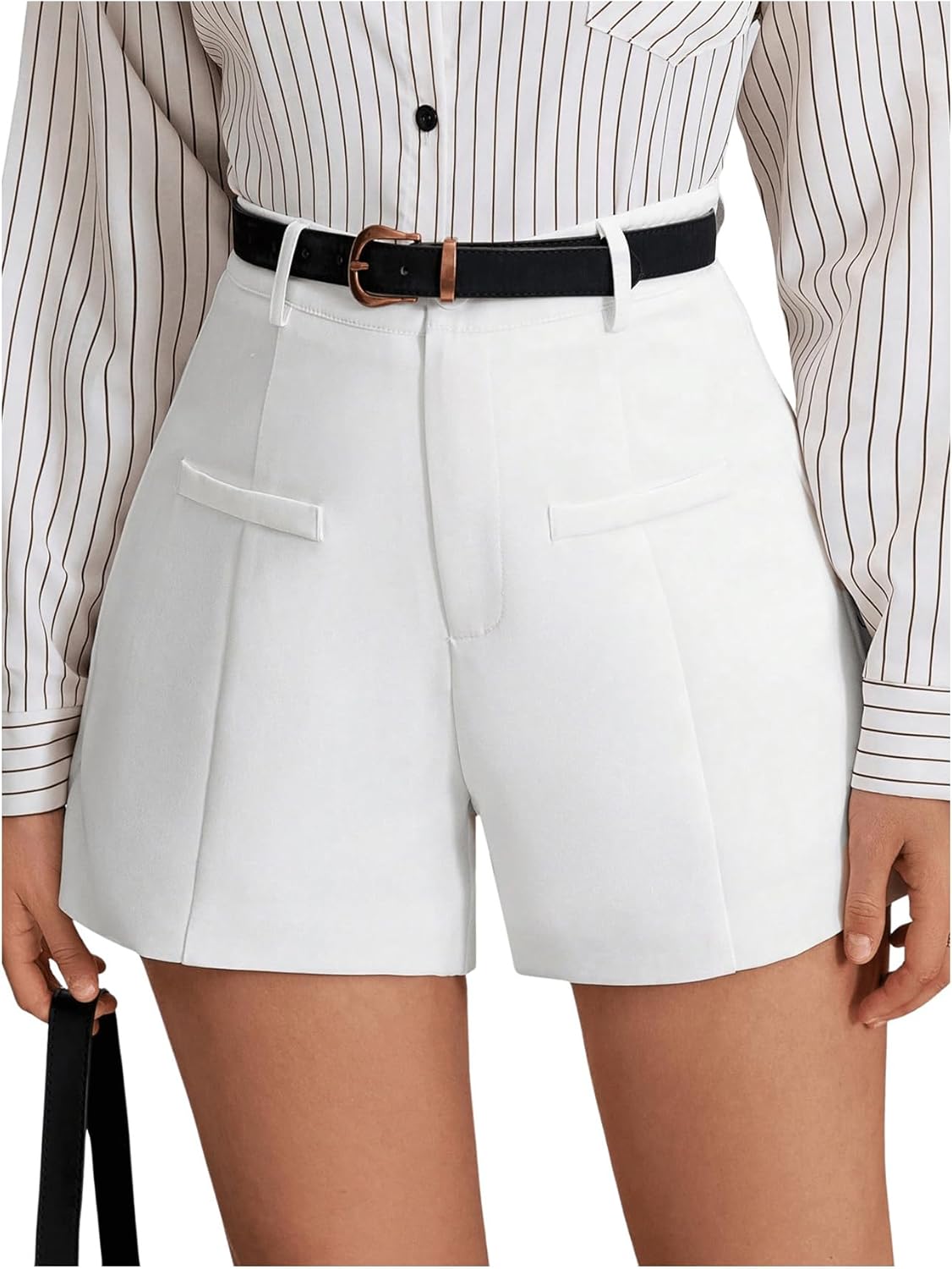 SweatyRocks Women's Wide Leg High Waisted Summer Casual Shorts Office Work Formal Shorts