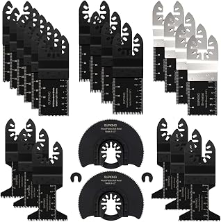 SupKing 24Pcs Metal Wood Oscillating Saw Blades Multi Tool Universal Quick Release Blades Compatible with Dewalt Milwaukee Porter Cable RIDGID Ryobi Makita Rockwell Chicago Black&Decker Craftsman