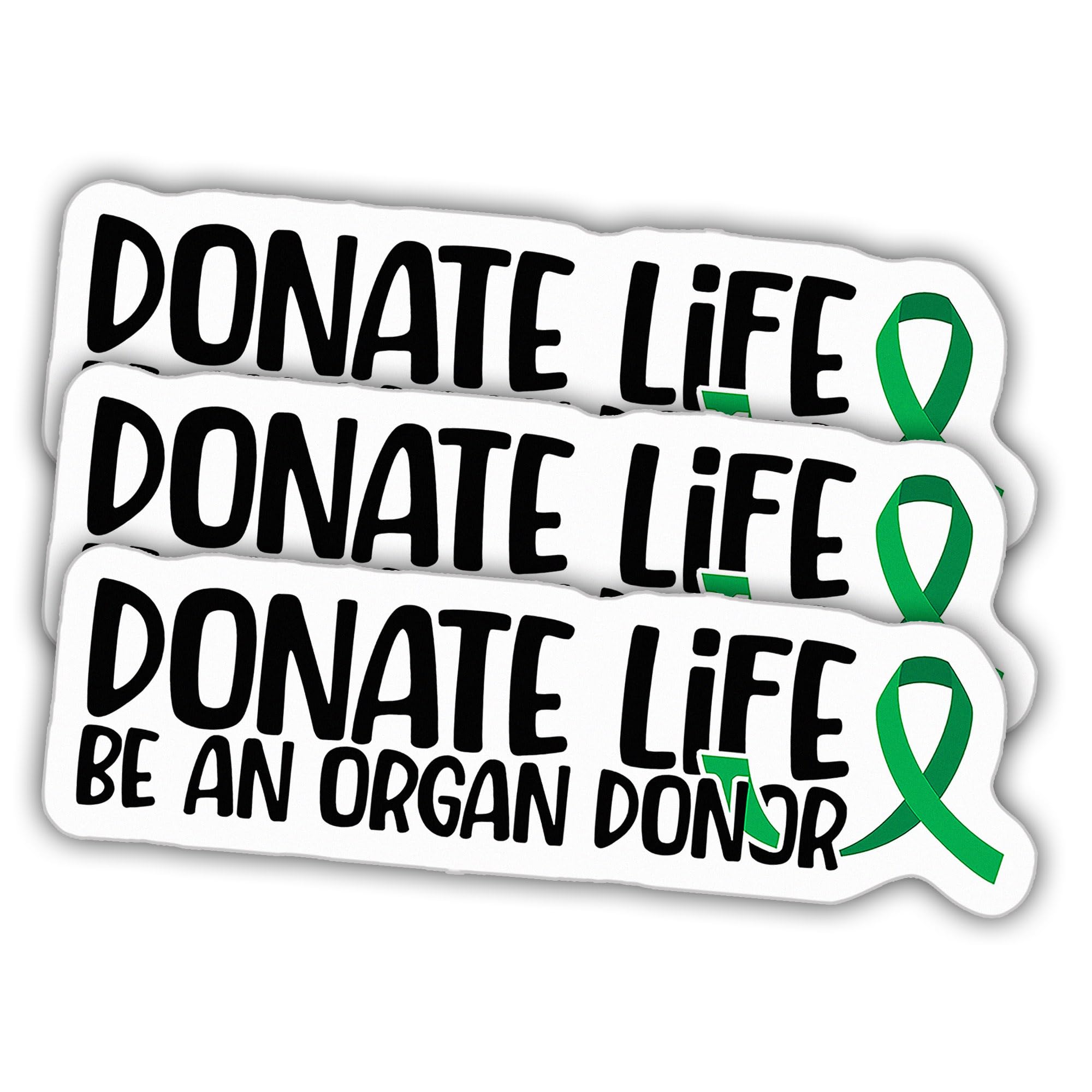 (3pcs) Organ Donor Sticker Donate Life Be an Donation Vinyl Decal Weather-Resistant for Water Bottles Laptop Phone Wall Window Car 3pcs Size 5"