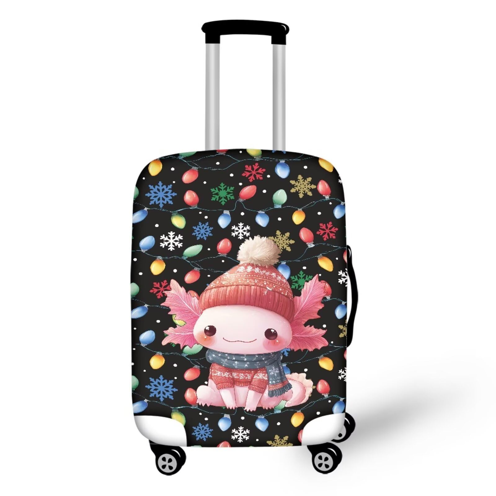 Christmas Light Newt Luggage Covers,Luggages Covers for Suitcase,Suitcase Protective Cover,Travel Luggage Cover Suitcases Protector