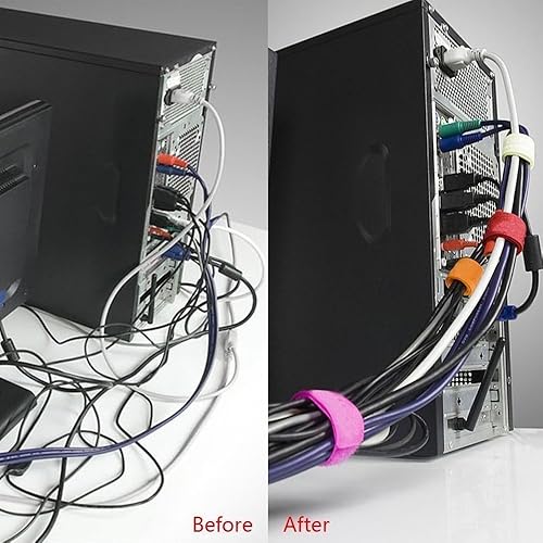 Miniatura 7 de Pasow cinta de sujeción de doble faz, tira de nailon, control de cables eléctrico, 1 gancho de rollo