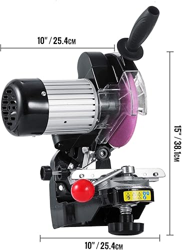 Miniatura 8 de VEVOR Afilador eléctrico de motosierra de 230 W, amoladora de cadena de 3000 RPM, amoladora de cadena de sierra con muelas abrasivas de 18 y 316