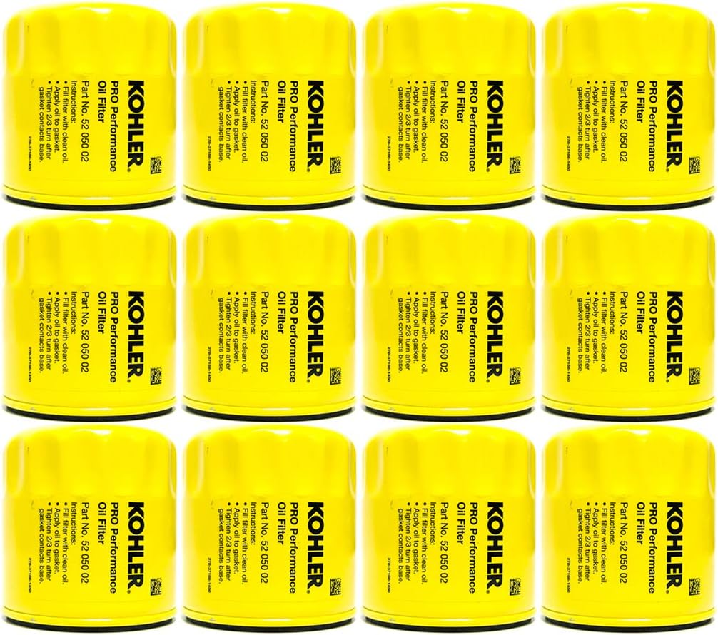 Kohler 12PK OEM Oil Filter 25 050 27 25 050 33-S 25 050 34-S 52 050 02 52 050 02-S