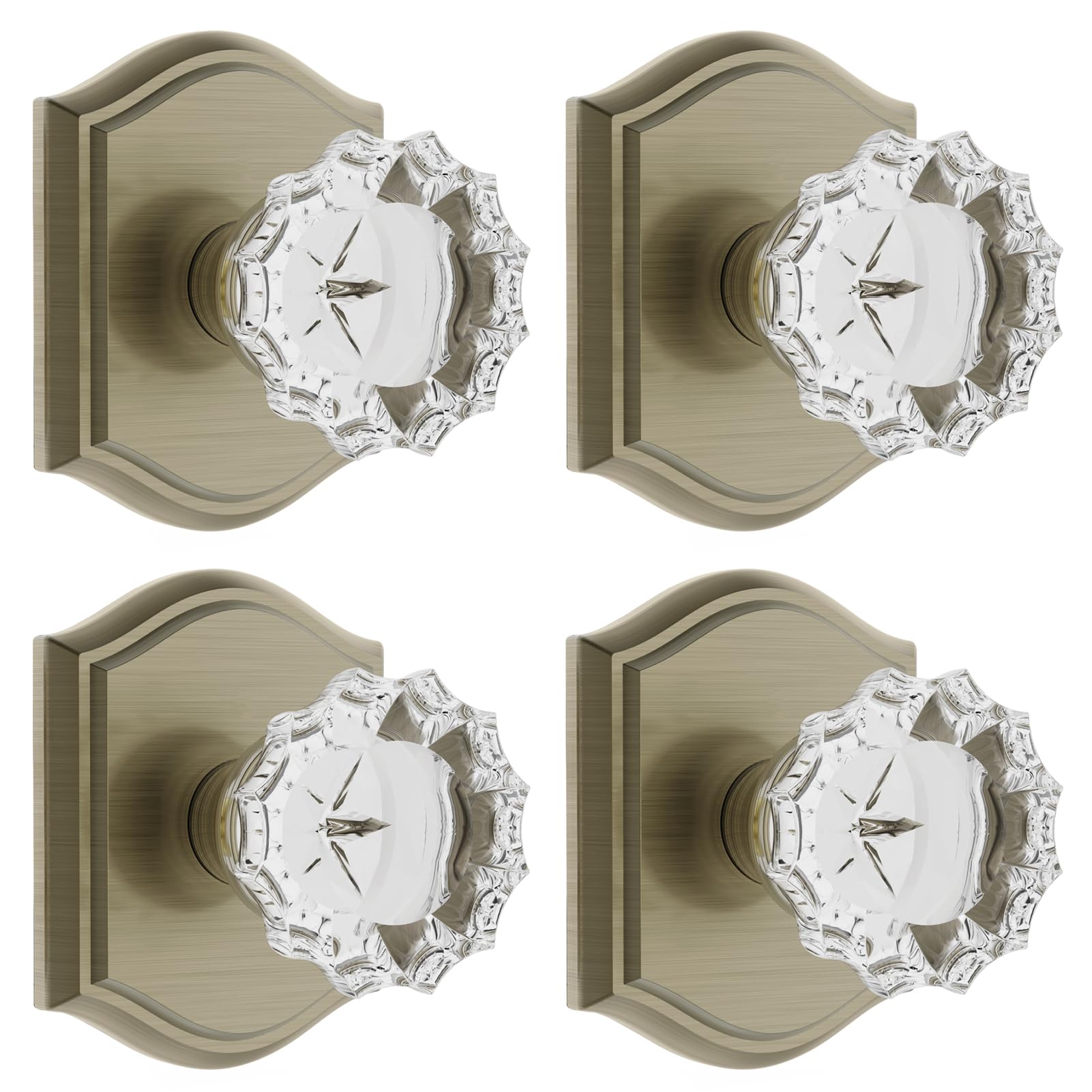 Purple Glass Door Knobs - Matte Black & Lock -11
