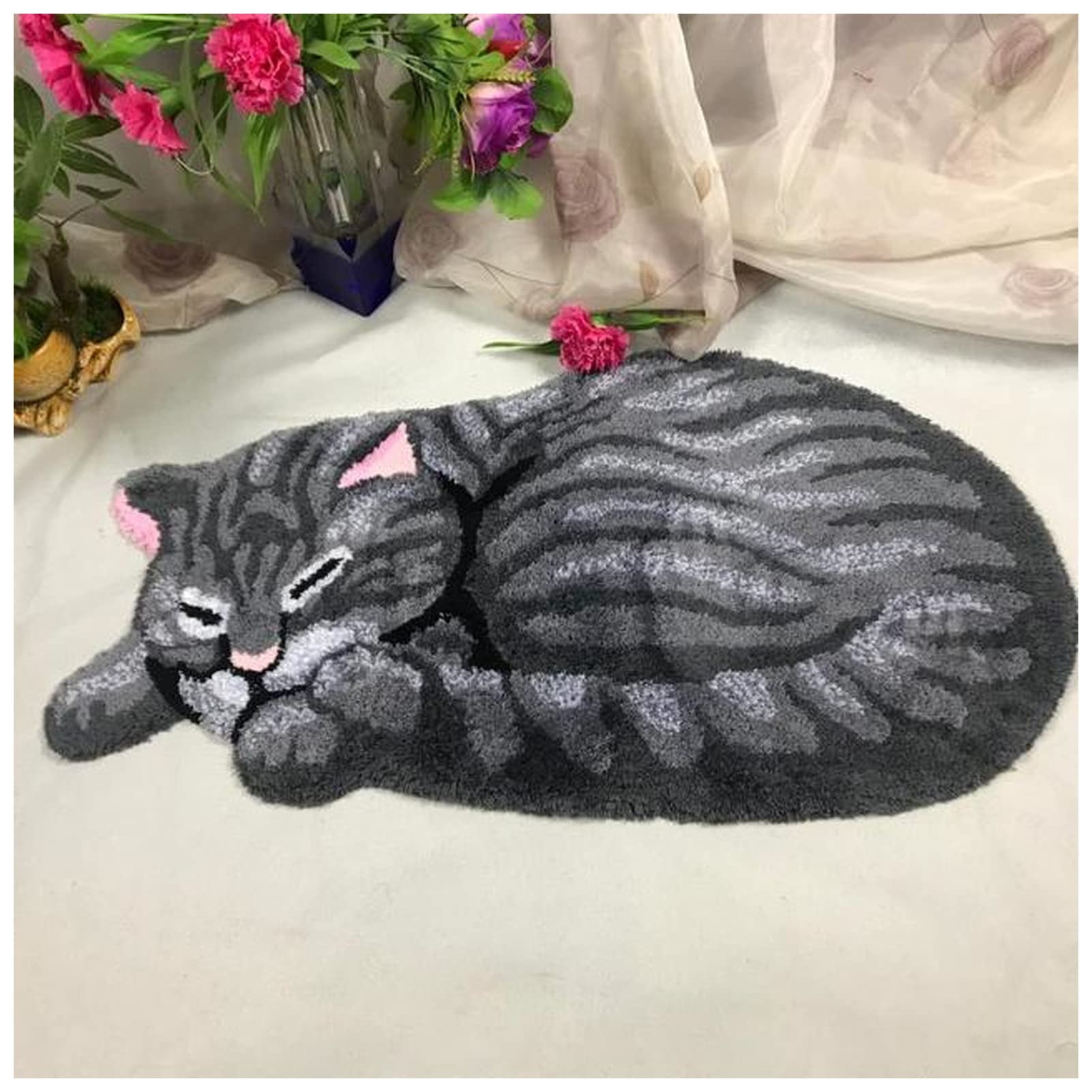 Amazon｜カーペット 猫用猫の敷物猫の猫のカーペットマット猫グレー 