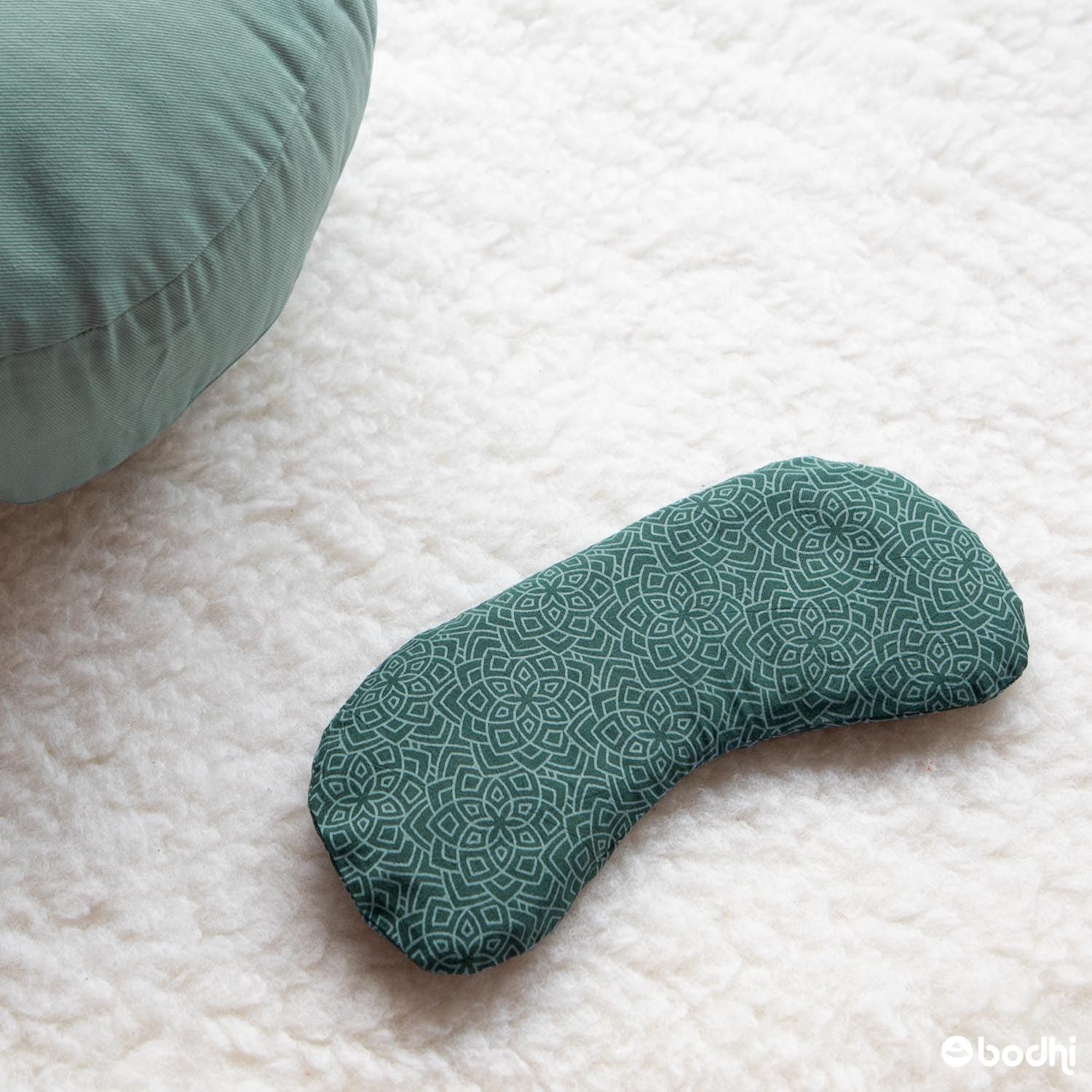 Bodhi Coussin pour les yeux doux en coton - Garnissage en graines de lin bio et lavande bio - Végétalien - Masque pour les yeux pour le yoga, la détente et la méditation - Disponible en plusieurs