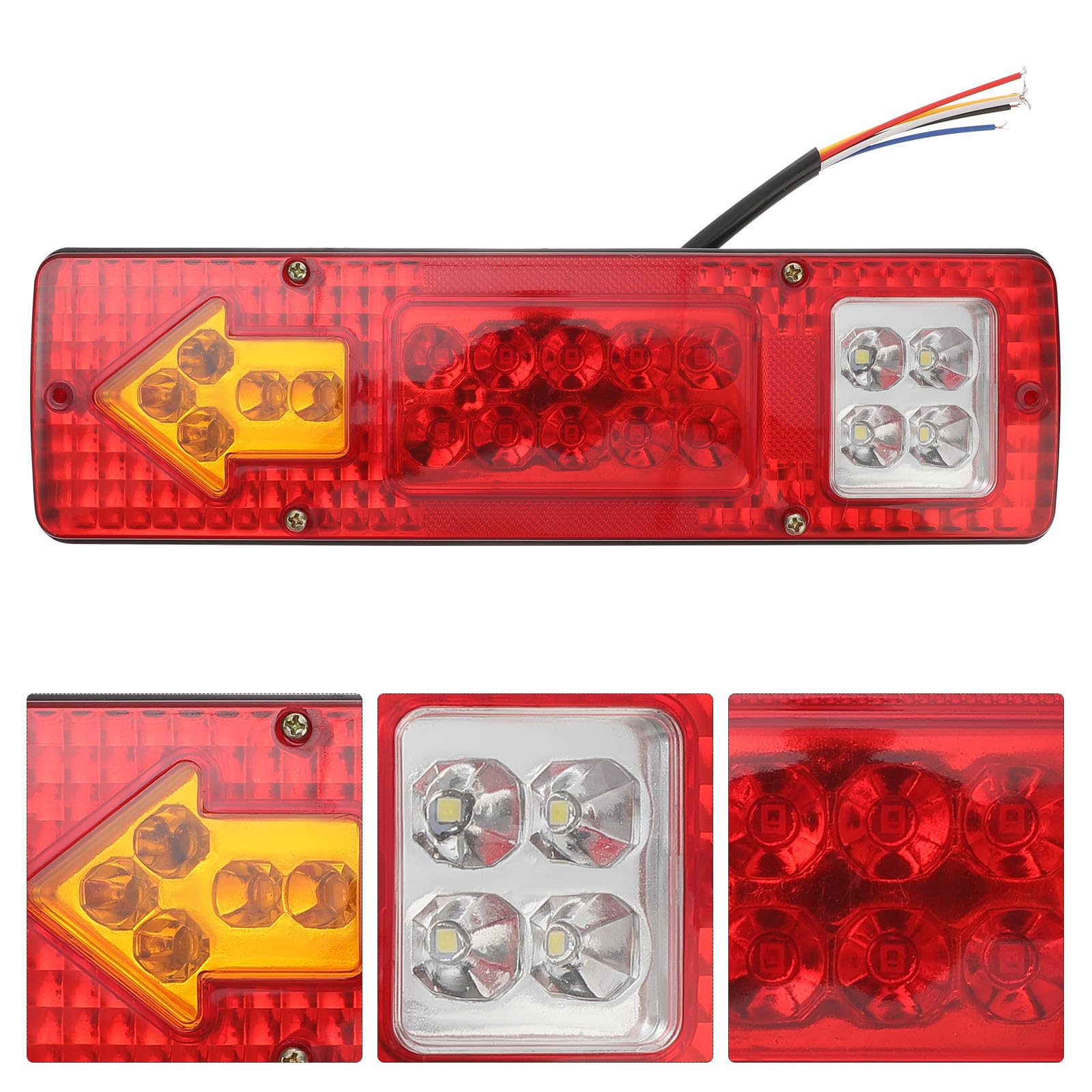 2 Piezas Luces Traseras LED Rojas de 12 V 3 W, Remolque