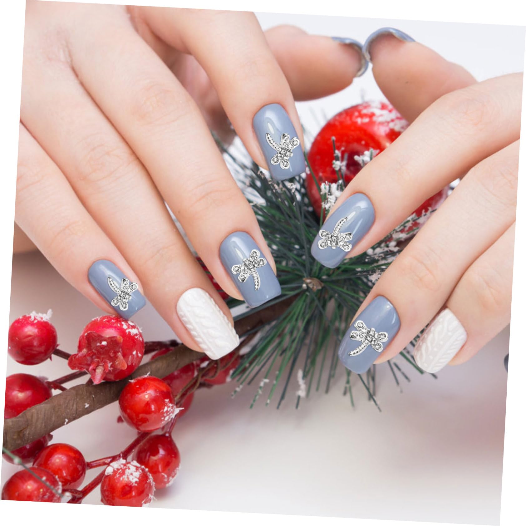 5 Set Ciondoli Per Unghie Libellula Con Decorazioni Per Nail Art Charms Brillanti Per Manicure Te 20 Pezzi*5