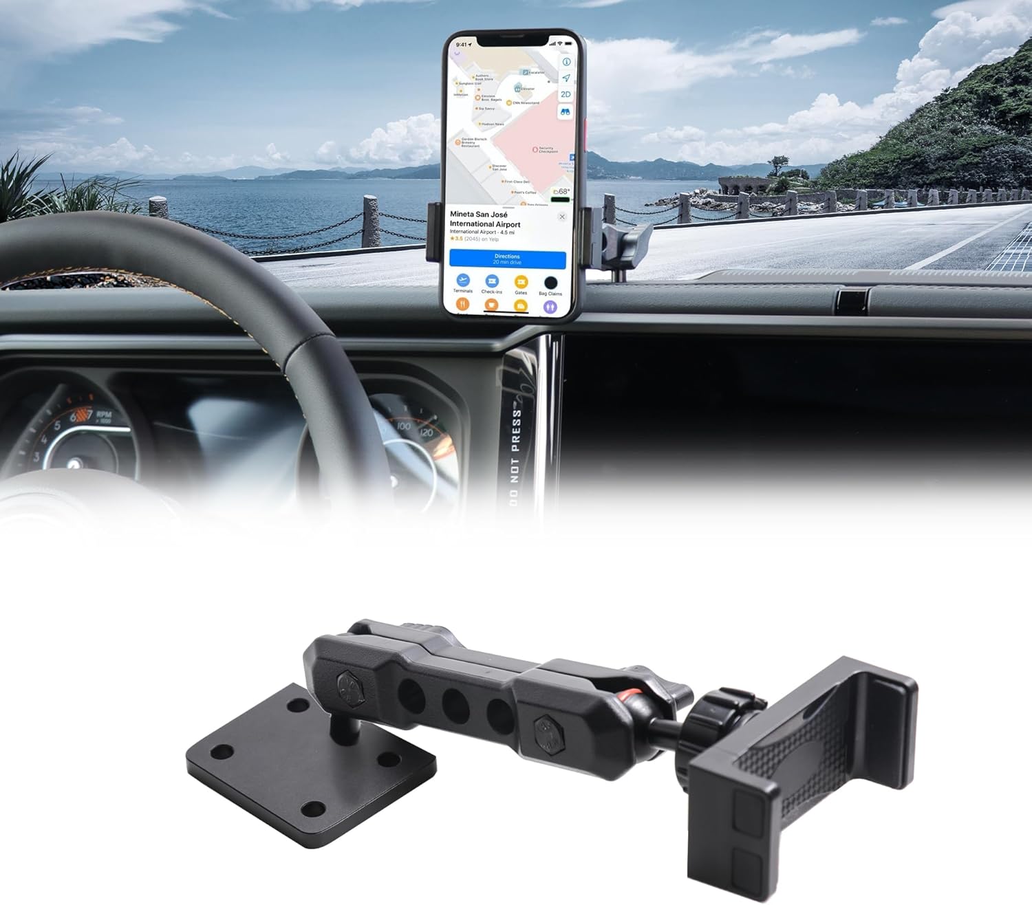 Dual Ball Mount 67 Phone Mount Jeep Jl 2024 2025 JL Cell Phone