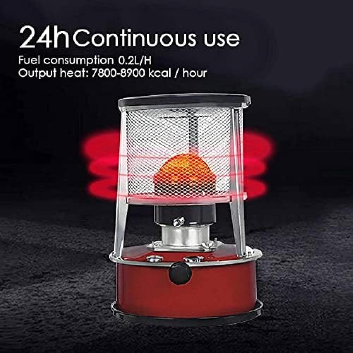 Chauffage à convection au kérosène, réchaud non électrique portable pour le camping, chauffage à huile à flamme réglable pour l'hiver et l'extérieur, solution de chauffage intérieur efficace