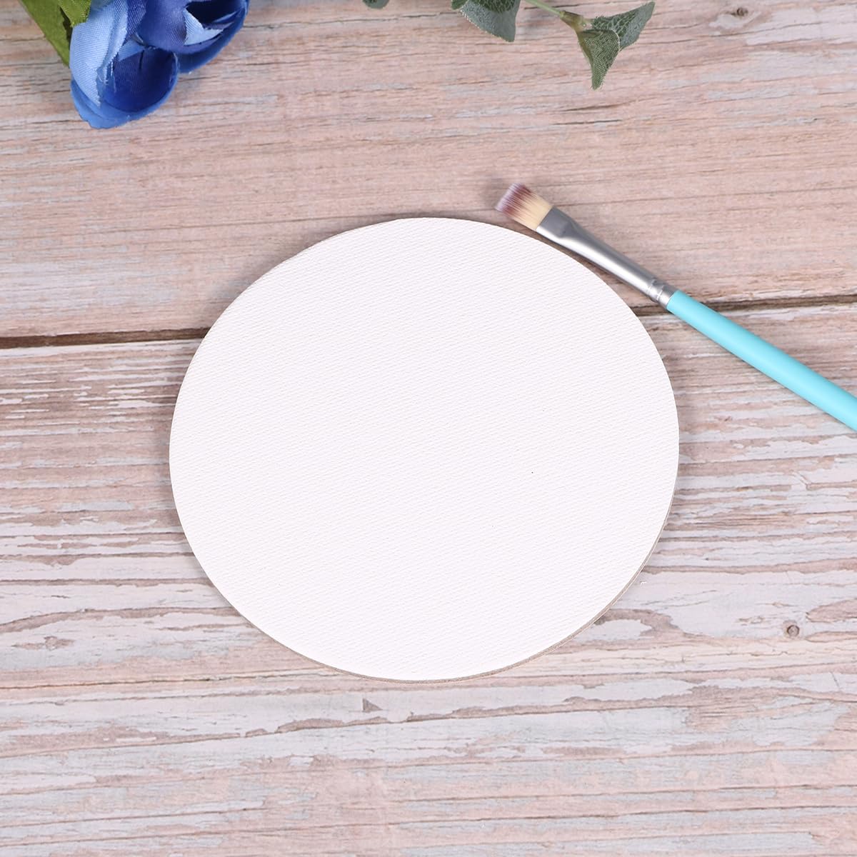 Healifty Tavola Rotonda Dell'Artista 4 Pollici Tele Rotonde Per Pittura Ad Olio Acrilici E Tempera Pannello Di Tela Resistente Per Hobby Creativi E Studenti