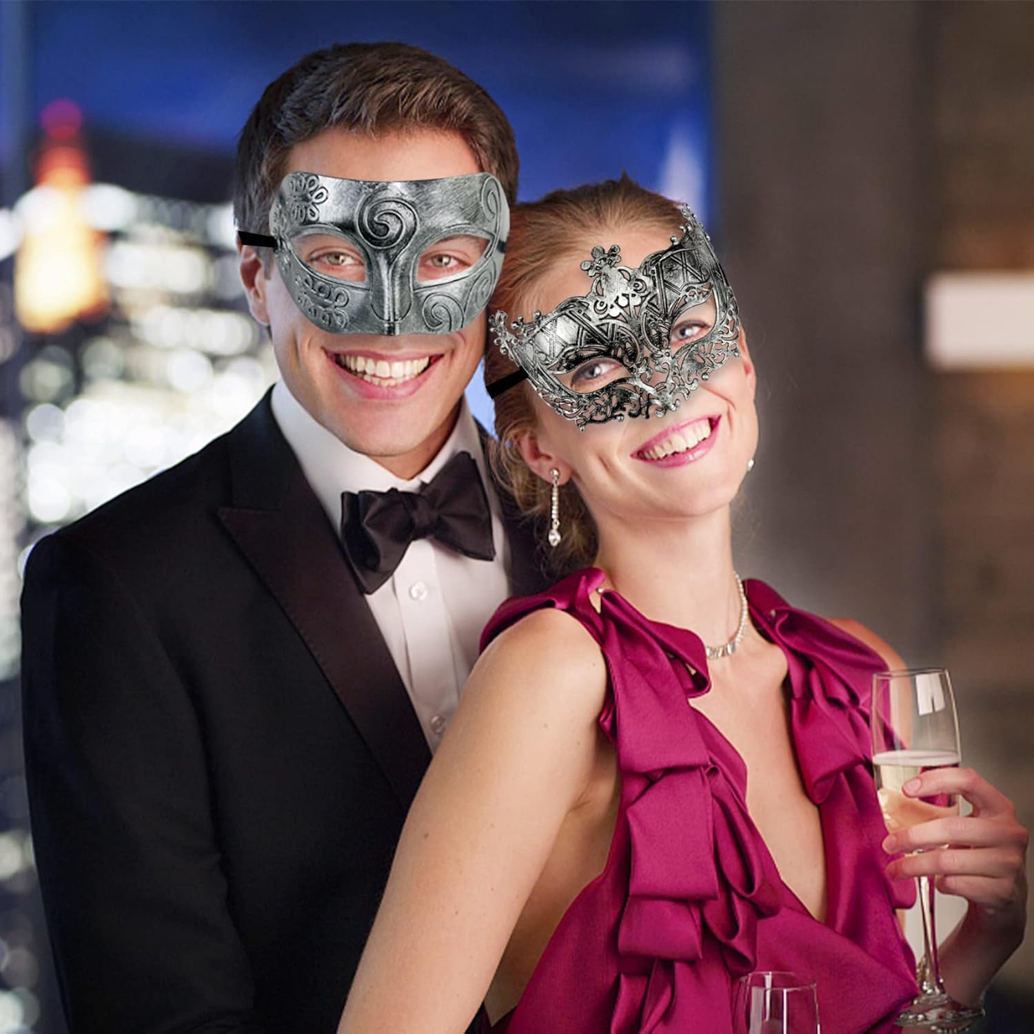 40 Pieces Masquerade Mask Vintage Antique Mask Venetian Party Masks for Men Women Cosplay Carnival Halloween - Image 6