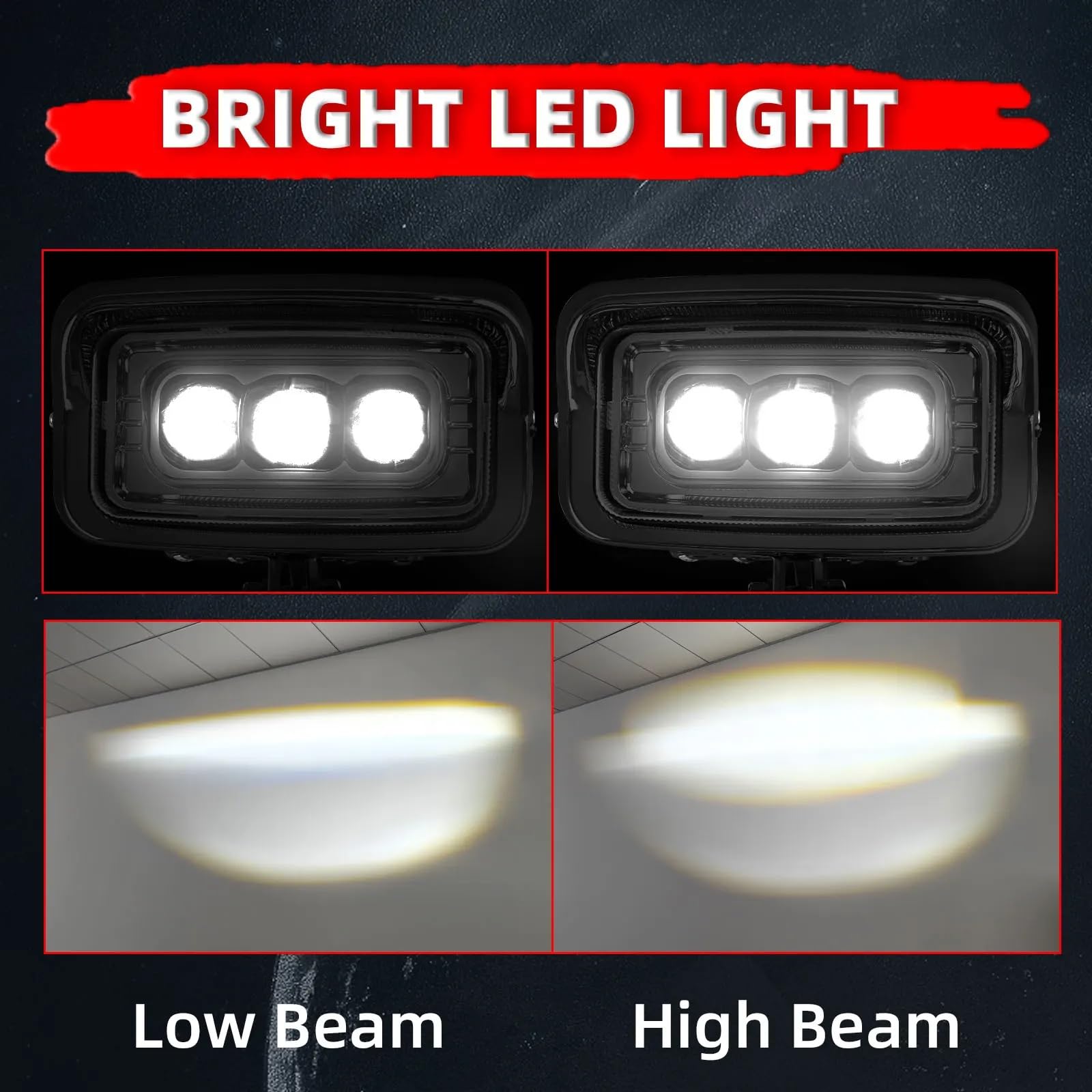 MESKEL Moto Faros Auxiliares para Turismo para Café para Racer para Chopper para Bobber Soporte De Conexión para Luz LED Triangular Doble Motocicleta | Only Bracket