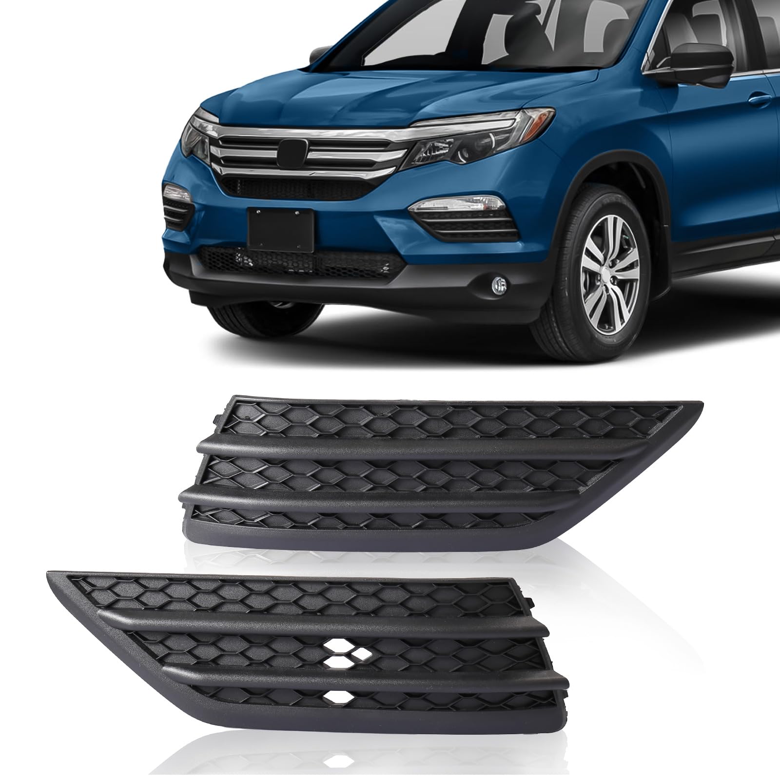 Photo 1 of Yundrel Fog Light Cover Compatible with 2016 2017 2018 Honda Pilot Replacement for 71107TG7A00 HO1038130 71102TG7A00 HO1039130 Driver & Passenger Side