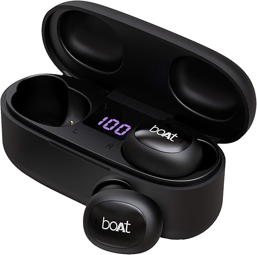 boAt Airdopes 121v2 TWS Earbuds with Bluetooth V5.0, Immersive Audio, Up to 14H Total Playback, Instant Voice Assistant, Easy Access Controls with…