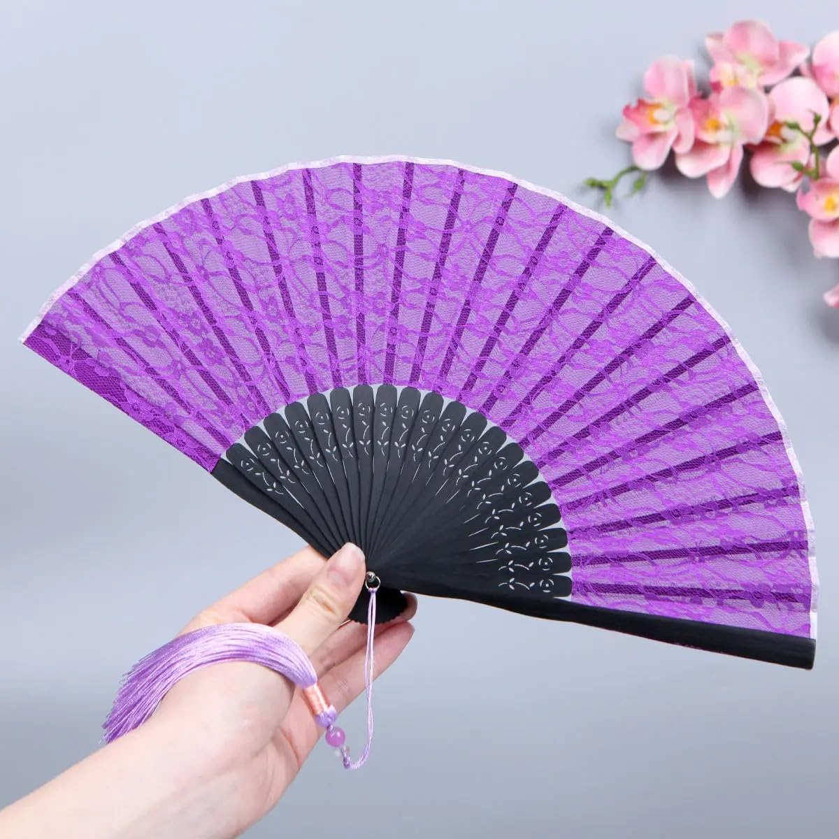 Folding Lace Folding Fans Chinese Style Cheongsam Fan Type3 M