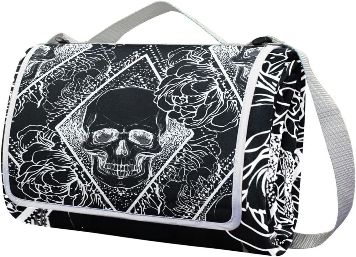 レジャーシート レジャーマット 厚手 アルミ 折り畳み 防水 コンパクト 大判 日本 和風 和柄 鶴 つる スカル 髑髏 どくろ ブ