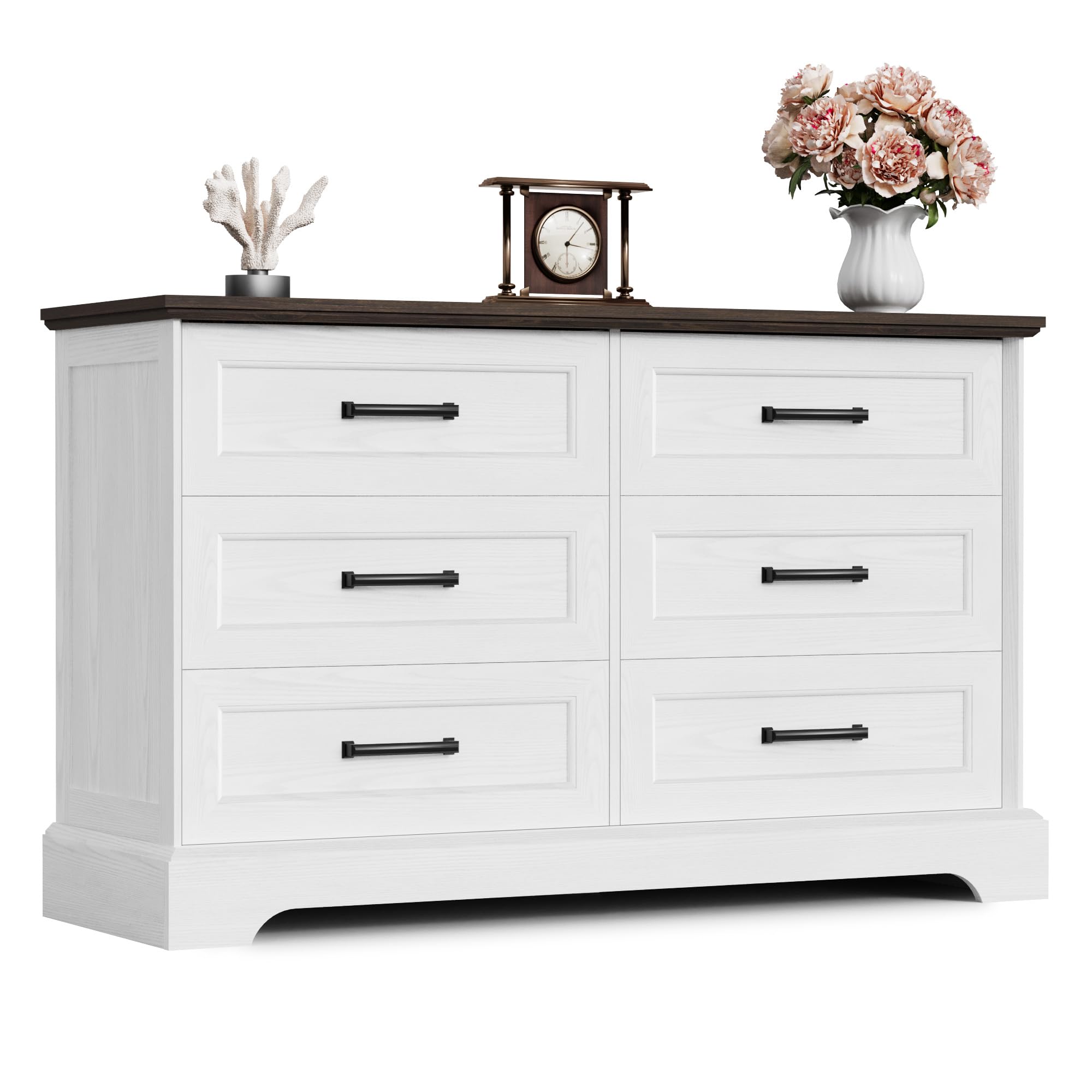 Amazon.com: Furmax Farmhouse Dresser for Bedroom, 6 Drawers