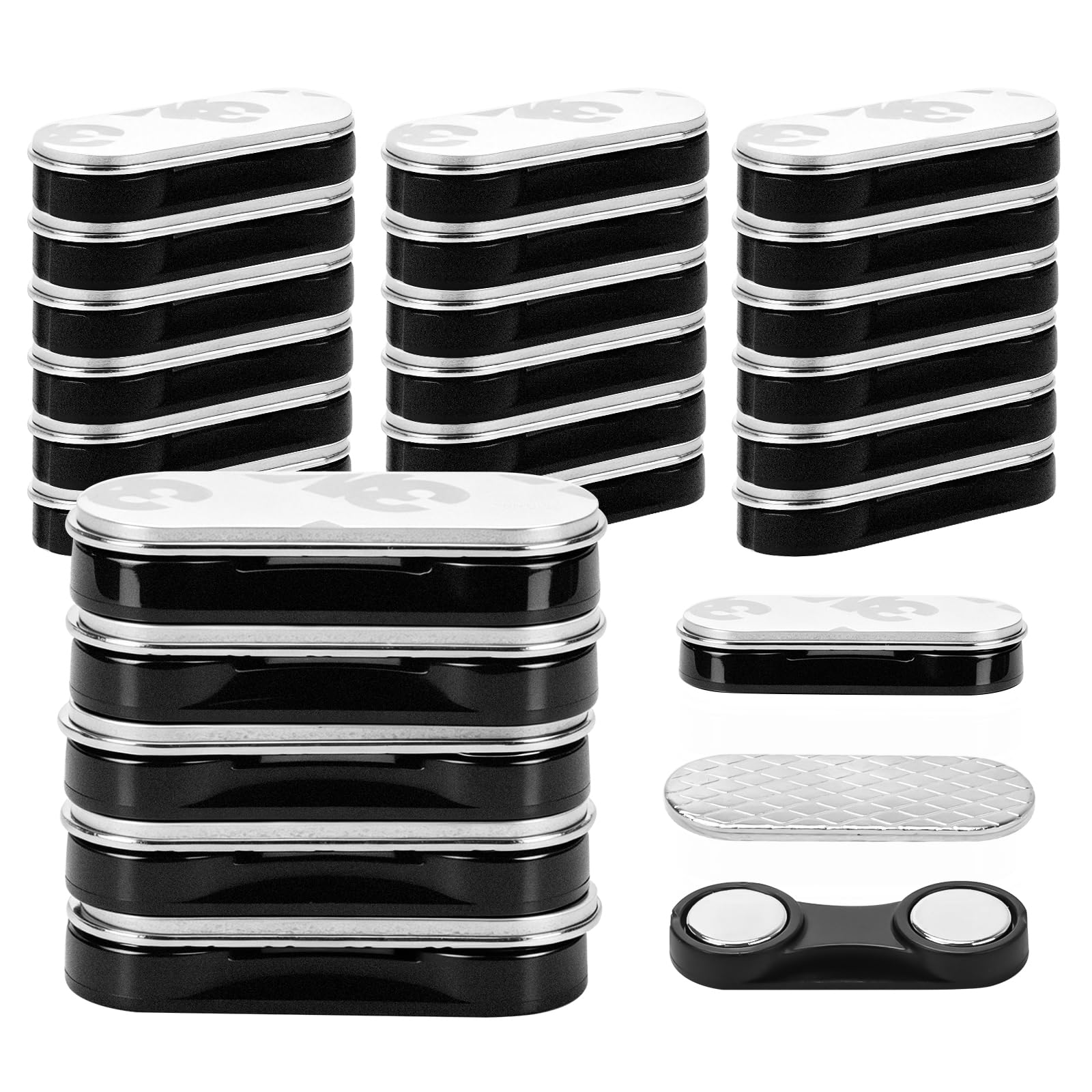 24 cierres magnéticos para cortinas, imanes para clips de mosquitera, clips magnéticos autoadhesivos sin taladrar para ventanas, cocina, salón, balcón