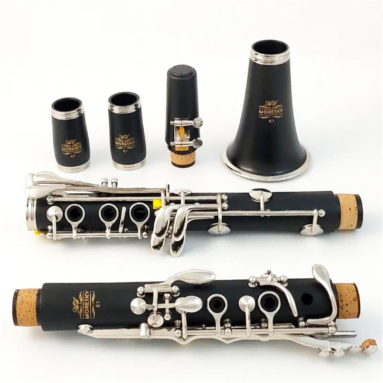 Clarinete Principiantes Clarinete Si Bemol 17 Teclas | Cuerpo de resina ABS.