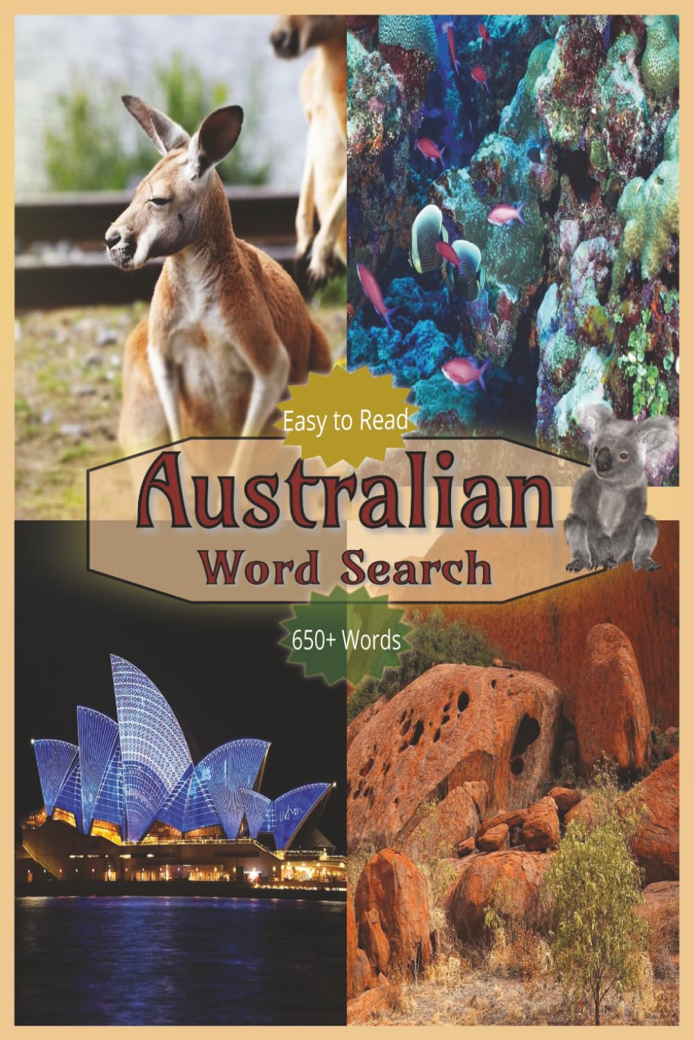 Australian Word Search Puzzle Book | Easy To Read | 650+ Words: About Australia, Australian Culture, Australian Wildlife and More | 6x9” | 50+ Puzzles ... Gift For Vacations, Holidays and Wait Times