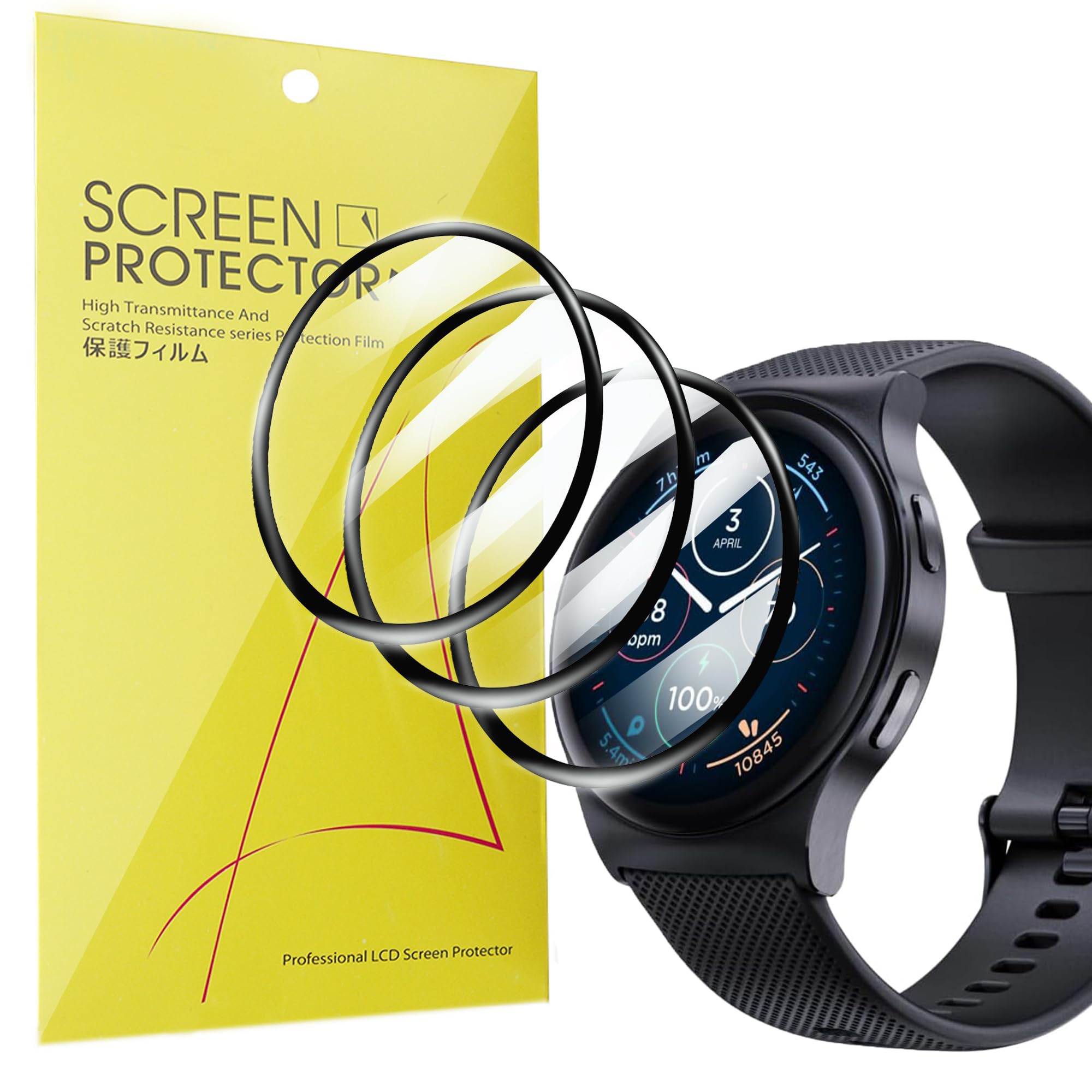 Blueshaweu Pellicola TPU Per AcclaFit D2 Smartwatch – 3 Pezzi, HD Trasparente, Anti-Graffio E Sensibilità Touch