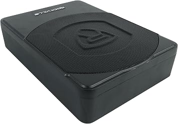 Rockville Car Audio Bundle: SS10P 10 800w Slim Under-Seat Active Subwoofer, Compact Design, RWK81 8-Gauge Complete Amp Installation Kit, 100% Copper RCA, 2-Items