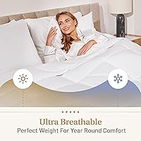 Vista 4 de Cobertor para invierno. Cobertor de lujo para hotel de pluma alternativa, con pestañas lavables e hipoalergénico (King)