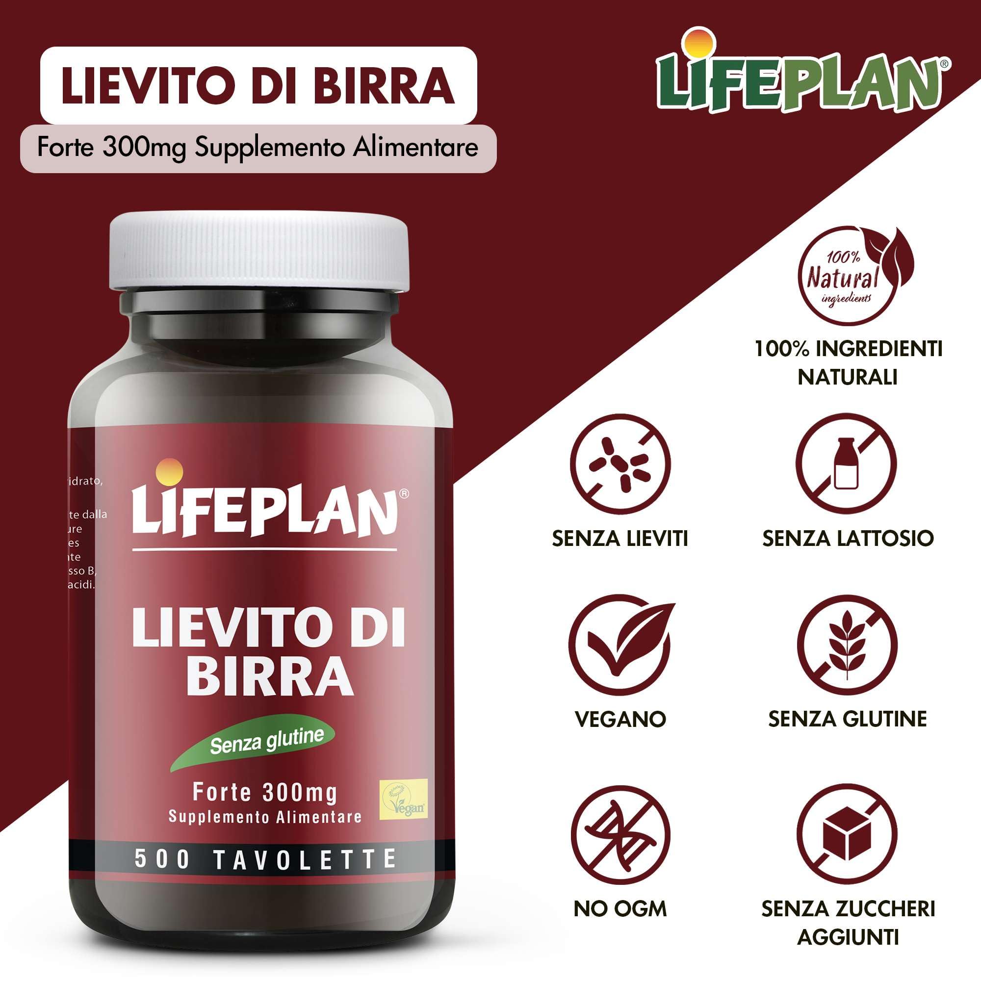 Lievito di Birra Compresse, Integratore Unghie Pelle e Capelli con Niacina, Tiamina e Riboflavina. Supporto Energetico E Metabolico. Integratore Pelle Lievito di Birra Senza Glutine (500 Tavolette)