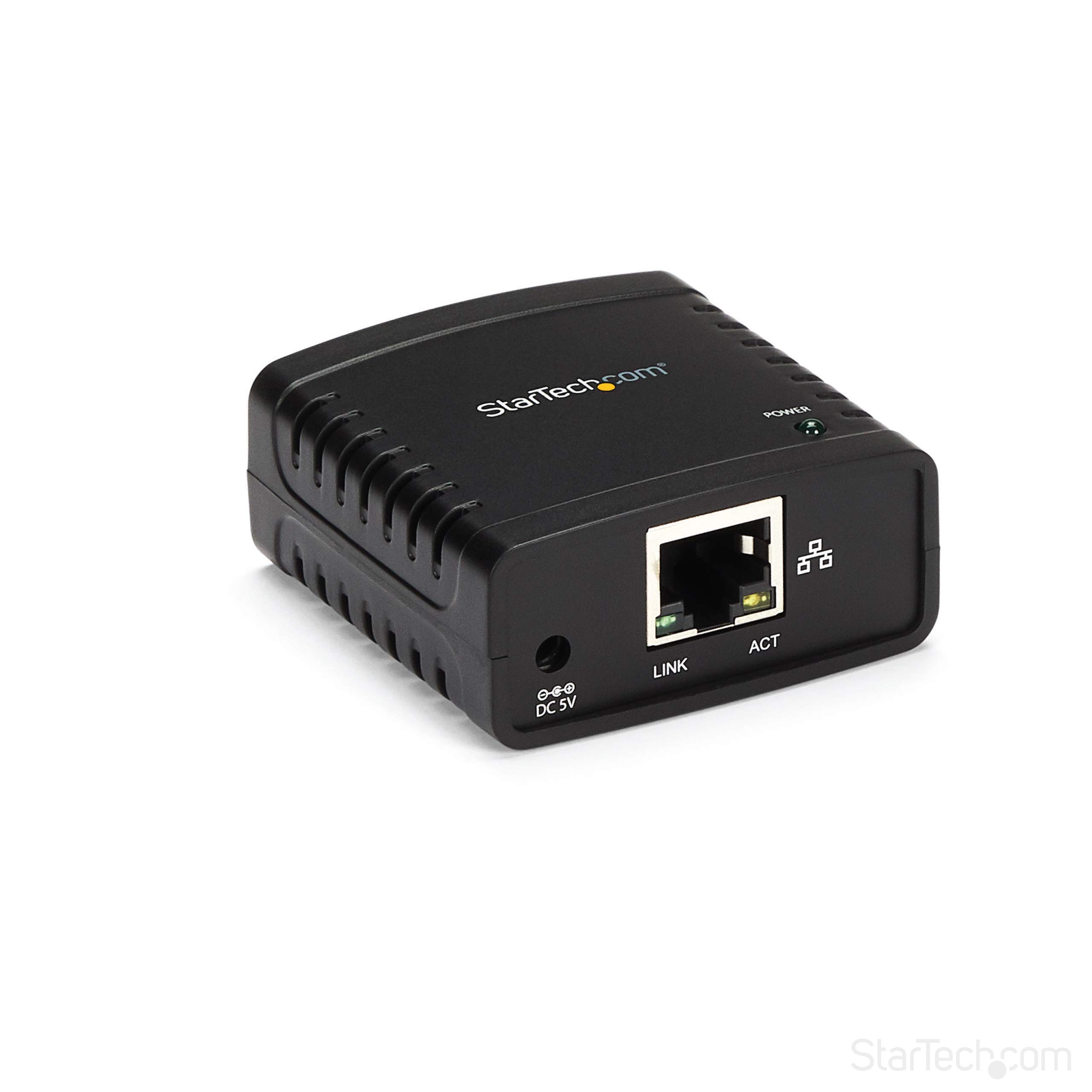 com 10/100Mbps Ethernet to USB 2.0 Network Print Server - Windows 10 - LPR - LAN USB Print Server Adapter (PM1115U2)