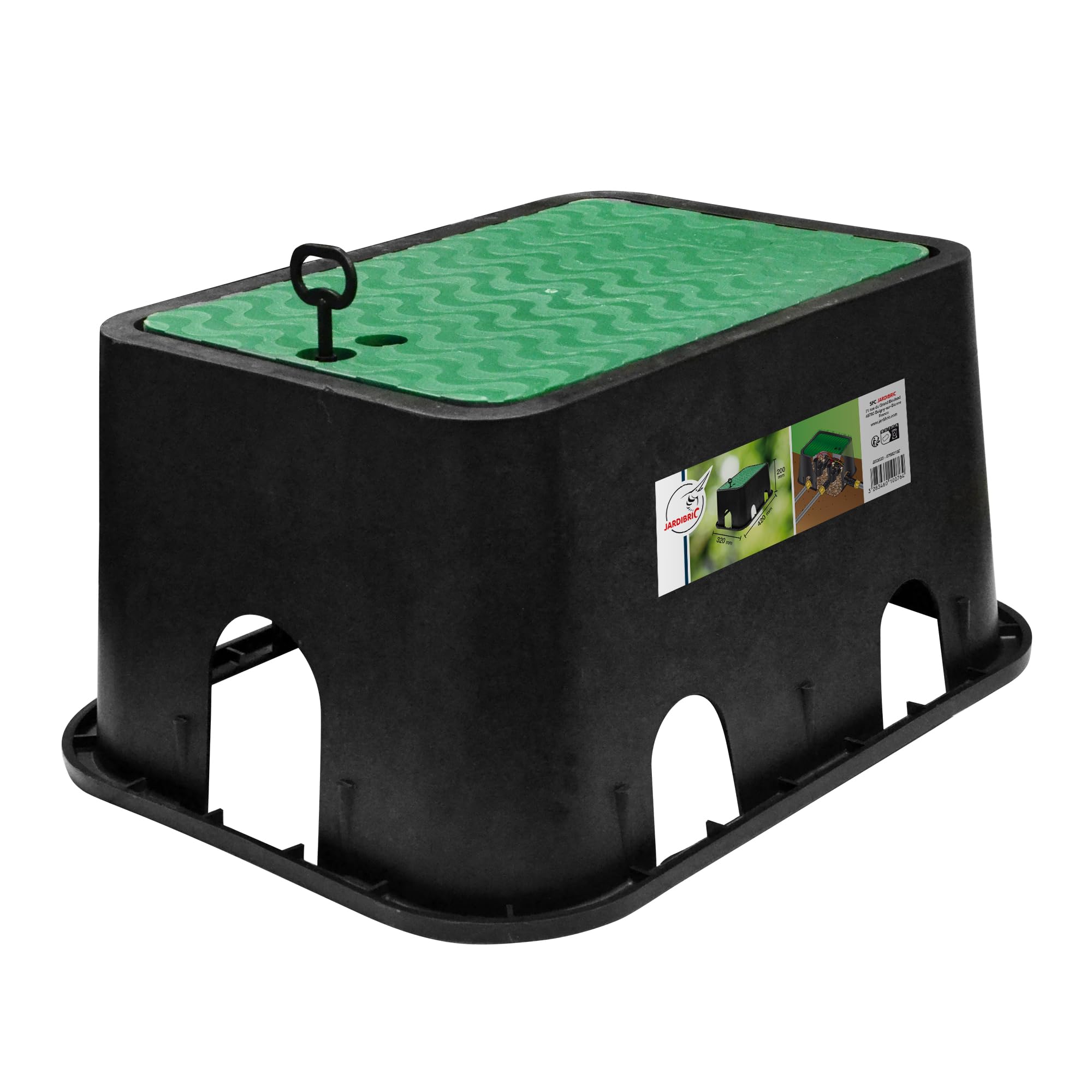 Jardibric Regard Arrosage 420 x 320 x 200 mm 1-2 Électrovannes Polypropylène Enterré