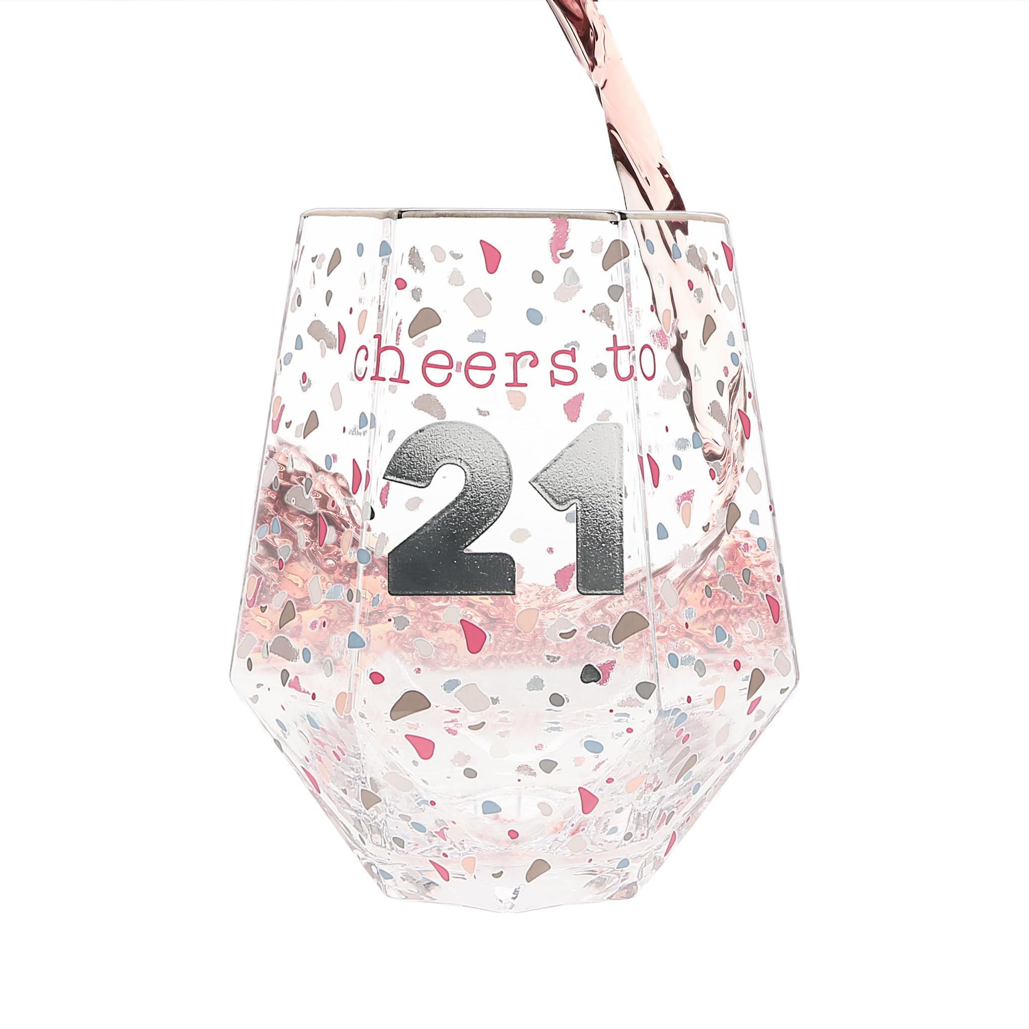 Verre à vin sans pied géométrique pour offrir un cadeau idéal