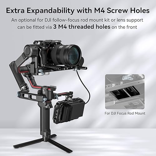 Miniatura 6 de SmallRig Placa de liberación rápida de 5 pulgadas para cardán tipo Manfrotto diseñada para DJI RS 4 / RS 4 Pro/RS 2 / RSC 2 / Ronin-S/RS 3 / RS 3