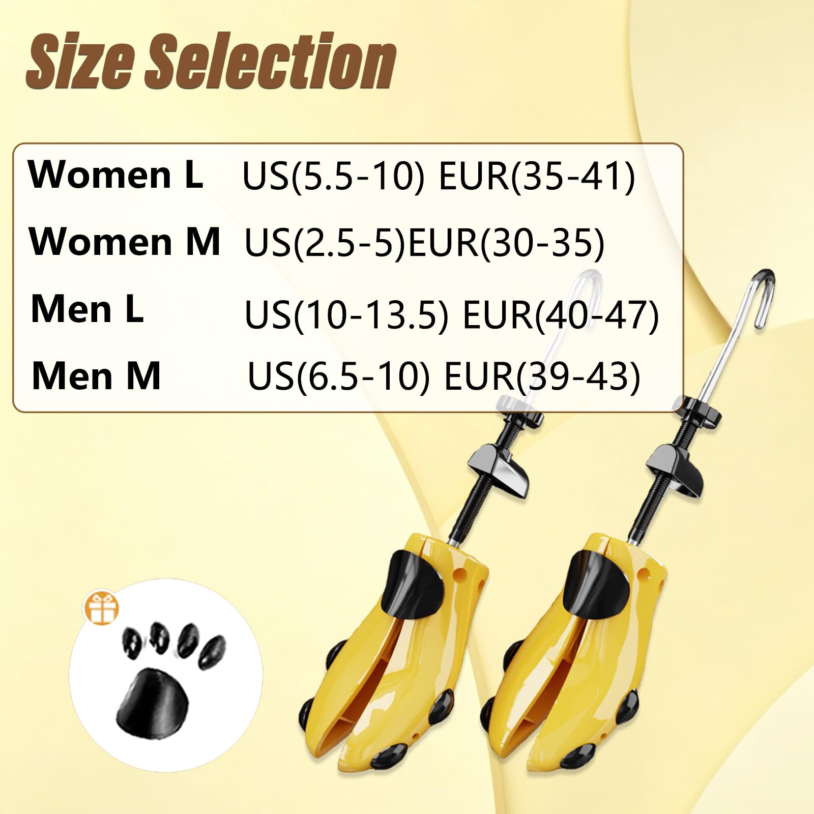 Estirador de zapatos de pies anchos, árboles de zapatos para hombres y mujeres, expansor de zapatos ajustable de 4 vías