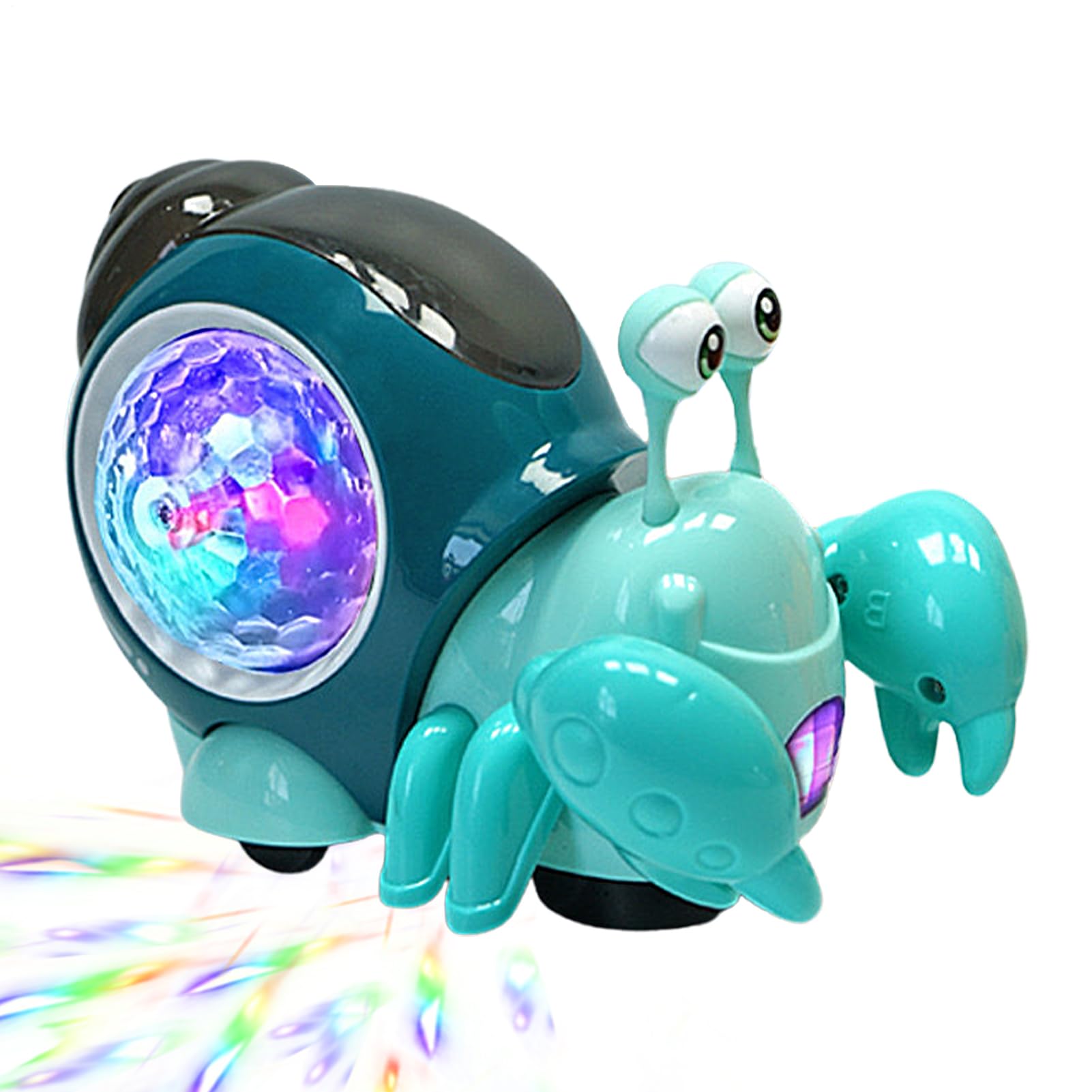 Glowing Snail Toys For 1 + Year Old, Interactive Crawling Snail Toy With Music & Light, Fun Sensory Toy For 1+Year Old Boys & Girls