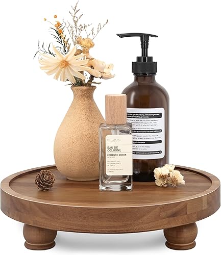 Vista 14 de EOSAHR Elevadores de madera modernos para exhibición: soporte de pedestal de granja para decoración de encimeras del hogar, cocina y baño, elegante