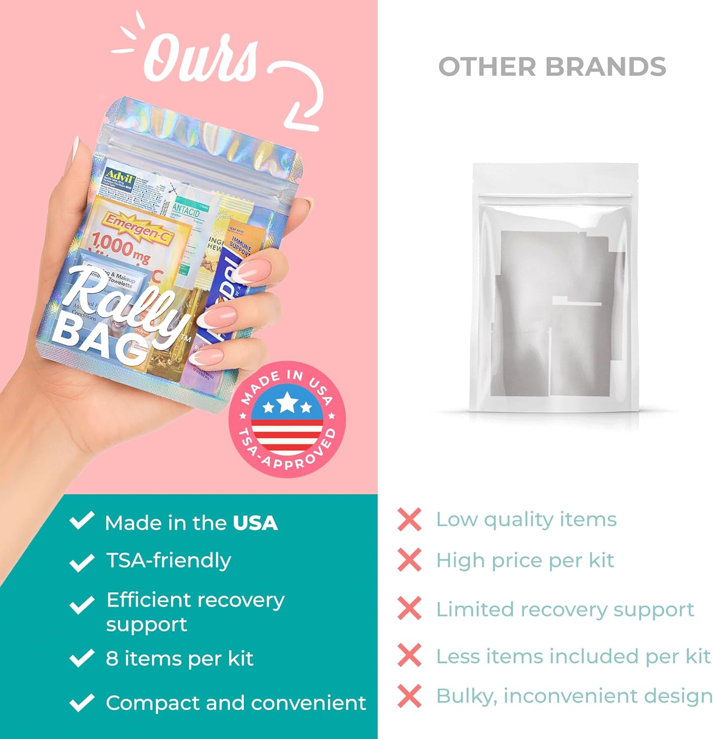 Hangover Kit (10 Pack) Pre-Filled Party Favors for Bachelorette Party Favors & Weddings – Party Recovery Bag, Bulk Hangover Favors for Girls Trips, Wedding Parties & 21st Birthdays | Rally Bag